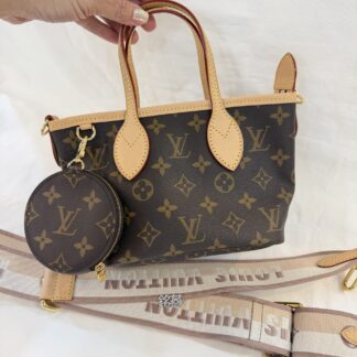Louis Vuitton Neverfull BB 奶茶色寬背帶