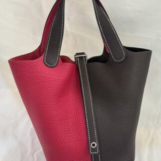 Hermès 拼色菜籃子  picotin18銀釦
