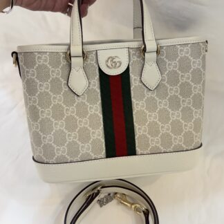 全新閒置Gucci白老花mini 托特包